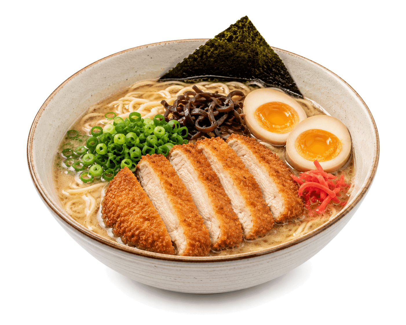 Steaming bowl of ramen