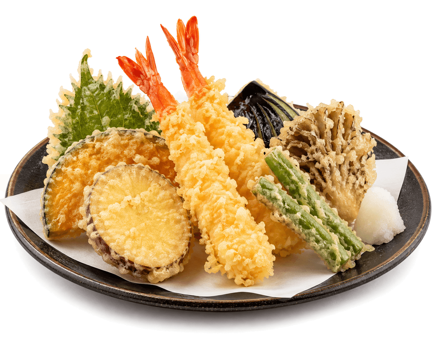 Crisp shrimp and vegetable tempura